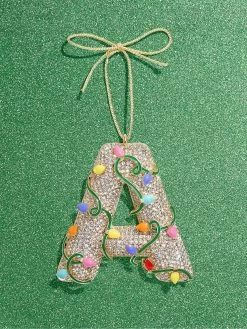 Let It Glow Initial Ornament - Let It Glow Initial -Baublebar 100472 Green A