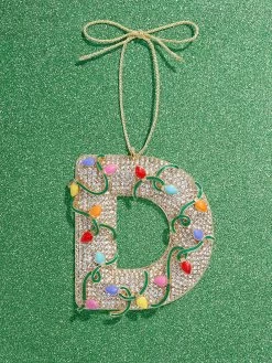 Let It Glow Initial Ornament - Let It Glow Initial -Baublebar 100472 Green D