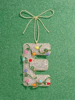 Let It Glow Initial Ornament - Let It Glow Initial -Baublebar 100472 Green E