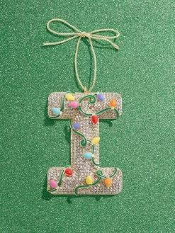 Let It Glow Initial Ornament - Let It Glow Initial -Baublebar 100472 Green I