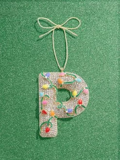 Let It Glow Initial Ornament - Let It Glow Initial -Baublebar 100472 Green P