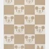 Mickey Mouse Disney Checkerboard Custom Blanket - Natural / Beige 1 Mickey Mouse Disney Checkerboard Custom Blanket - Natural / Beige -Baublebar 100586 G 01