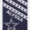 Dallas Cowboys NFL Custom Blanket: Diagonal Star Print - Dallas Cowboys -Baublebar 100954 G 01