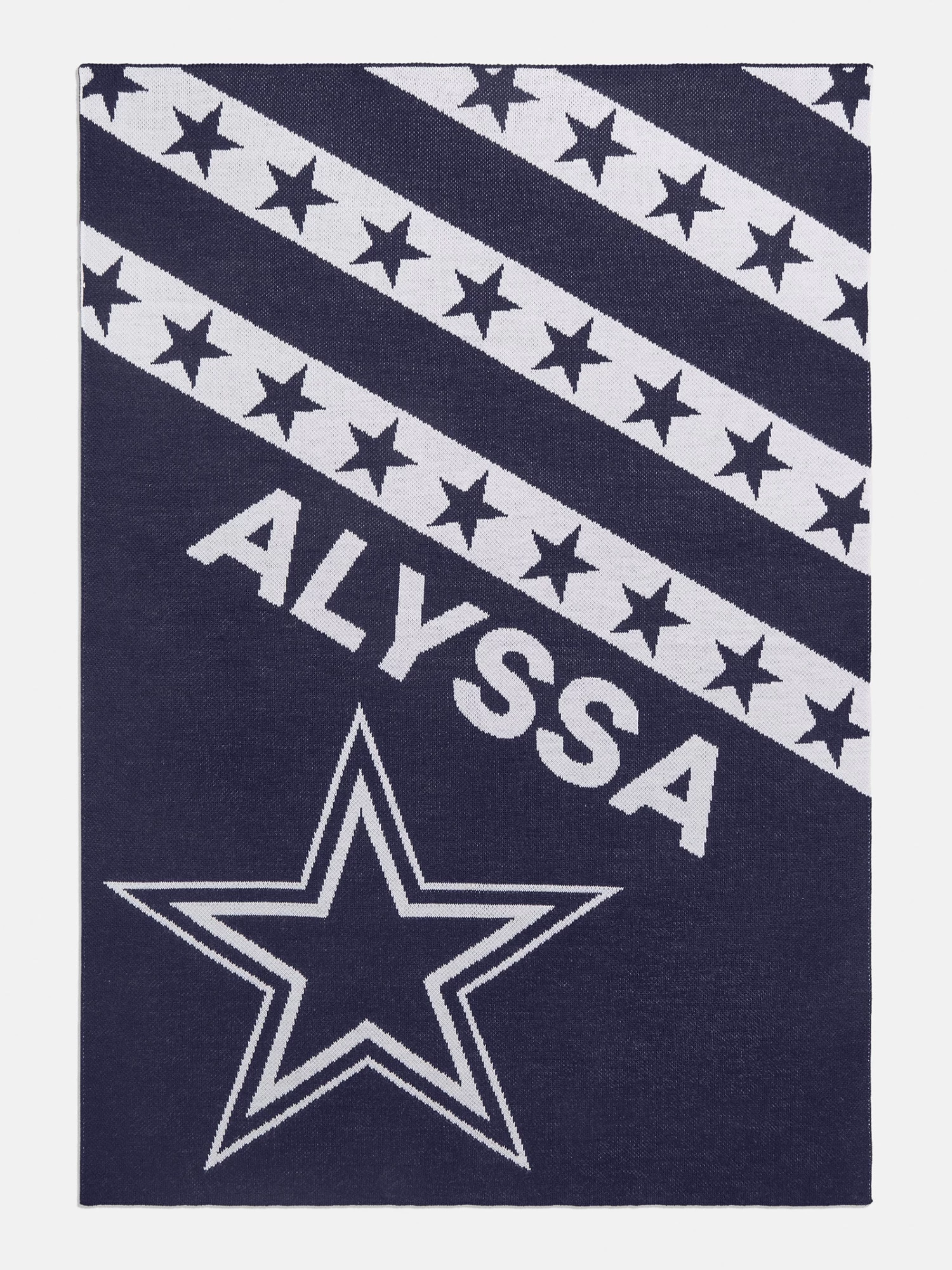 Dallas Cowboys NFL Custom Blanket: Diagonal Star Print - Dallas Cowboys 3 Dallas Cowboys NFL Custom Blanket: Diagonal Star Print - Dallas Cowboys