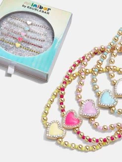 Sweetheart Kids' Pisa Bracelet Set - Sweethearts 8 Sweetheart Kids' Pisa Bracelet Set - Sweethearts -Baublebar 100966 G 03