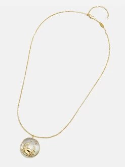 Zodiac 18K Gold Medallion Necklace 40 Zodiac 18K Gold Medallion Necklace -Baublebar 101214 G 04