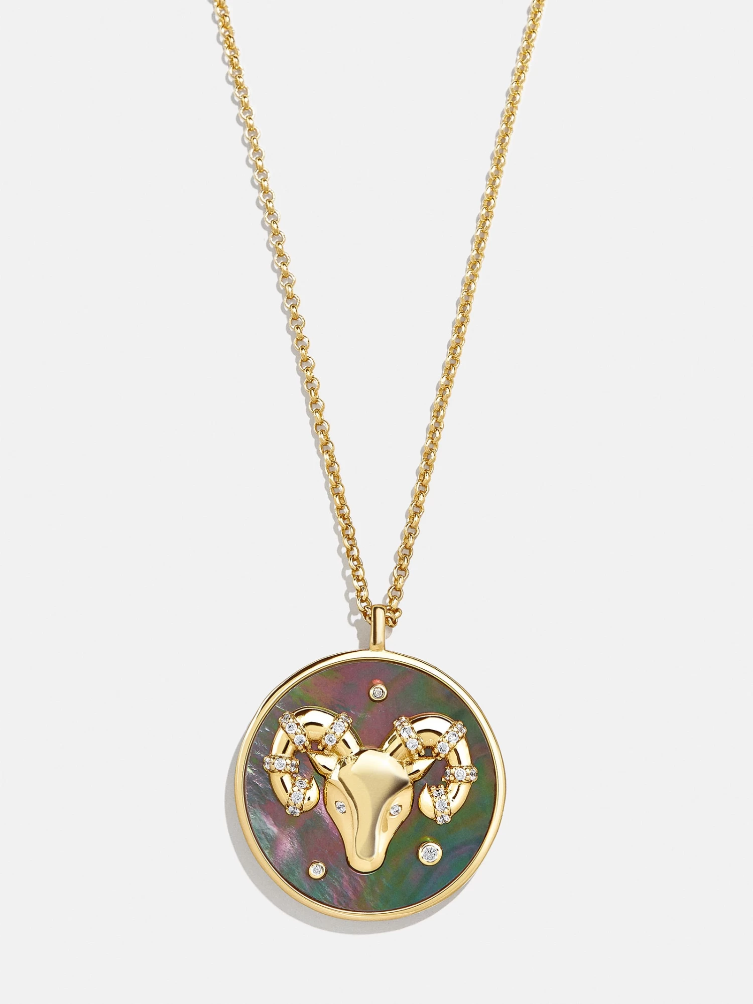 Zodiac 18K Gold Medallion Necklace 5 Zodiac 18K Gold Medallion Necklace - Image 3