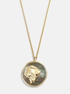 Zodiac 18K Gold Medallion Necklace 41 Zodiac 18K Gold Medallion Necklace -Baublebar 101220 G 01