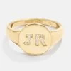 18K Gold Double Initial Signet Ring - Double Letter -Baublebar 102512 G 01