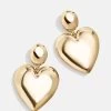 Sheri Earrings - Smooth Gold Heart