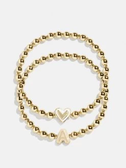 Initial & Heart Kids' Pisa Bracelet Set - Initial & Heart -Baublebar 103065 Group A