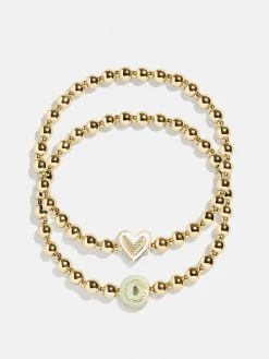 Initial & Heart Kids' Pisa Bracelet Set - Initial & Heart -Baublebar 103065 Group C