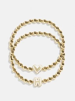 Initial & Heart Kids' Pisa Bracelet Set - Initial & Heart -Baublebar 103065 Group H