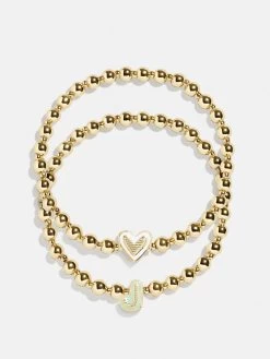 Initial & Heart Kids' Pisa Bracelet Set - Initial & Heart -Baublebar 103065 Group J