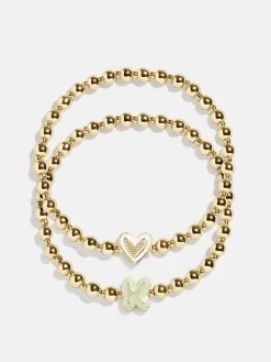 Initial & Heart Kids' Pisa Bracelet Set - Initial & Heart -Baublebar 103065 Group K