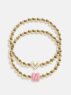 Initial & Heart Kids' Pisa Bracelet Set - Initial & Heart -Baublebar 103065 Group M