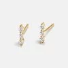 Tessa 18K Gold Earrings - Clear/Gold -Baublebar 103558 G 01