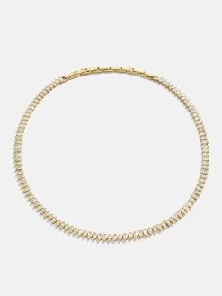 Julia 18K Gold Adjustable Tennis Necklace - Clear/Gold -Baublebar 103876 G 01 v2 cc867de0 15d8 4cb6 8f41 4a0f20f5fa9c