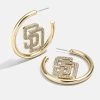 MLB Gold Logo Hoops - San Diego Padres -Baublebar 104388 G 01
