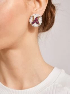 MLB Statement Stud Earrings - Atlanta Braves -Baublebar 104408 m