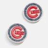 MLB Statement Stud Earrings - Chicago Cubs -Baublebar 104410 G 01