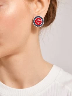 MLB Statement Stud Earrings - Chicago Cubs -Baublebar 104410 m