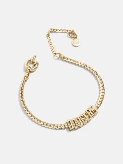 MLB Gold Curb Chain Bracelet - Los Angeles Dodgers -Baublebar 104414 G 02