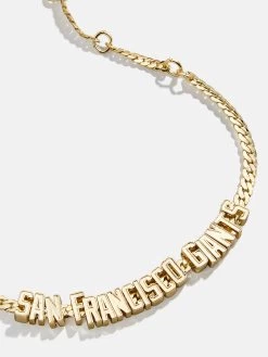MLB Gold Curb Chain Bracelet - San Francisco Giants
