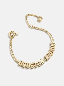 MLB Gold Curb Chain Bracelet - Houston Astros -Baublebar 104426 G 02