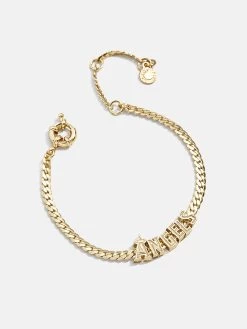 MLB Gold Curb Chain Bracelet - Los Angeles Angels -Baublebar 104429 G 02
