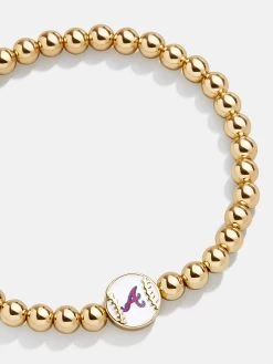 MLB Gold Pisa Bracelet - Atlanta Braves