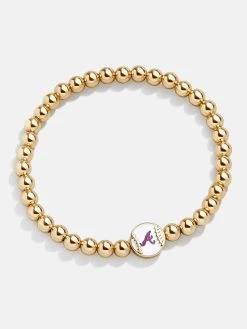 MLB Gold Pisa Bracelet - Atlanta Braves -Baublebar 104466 G 02