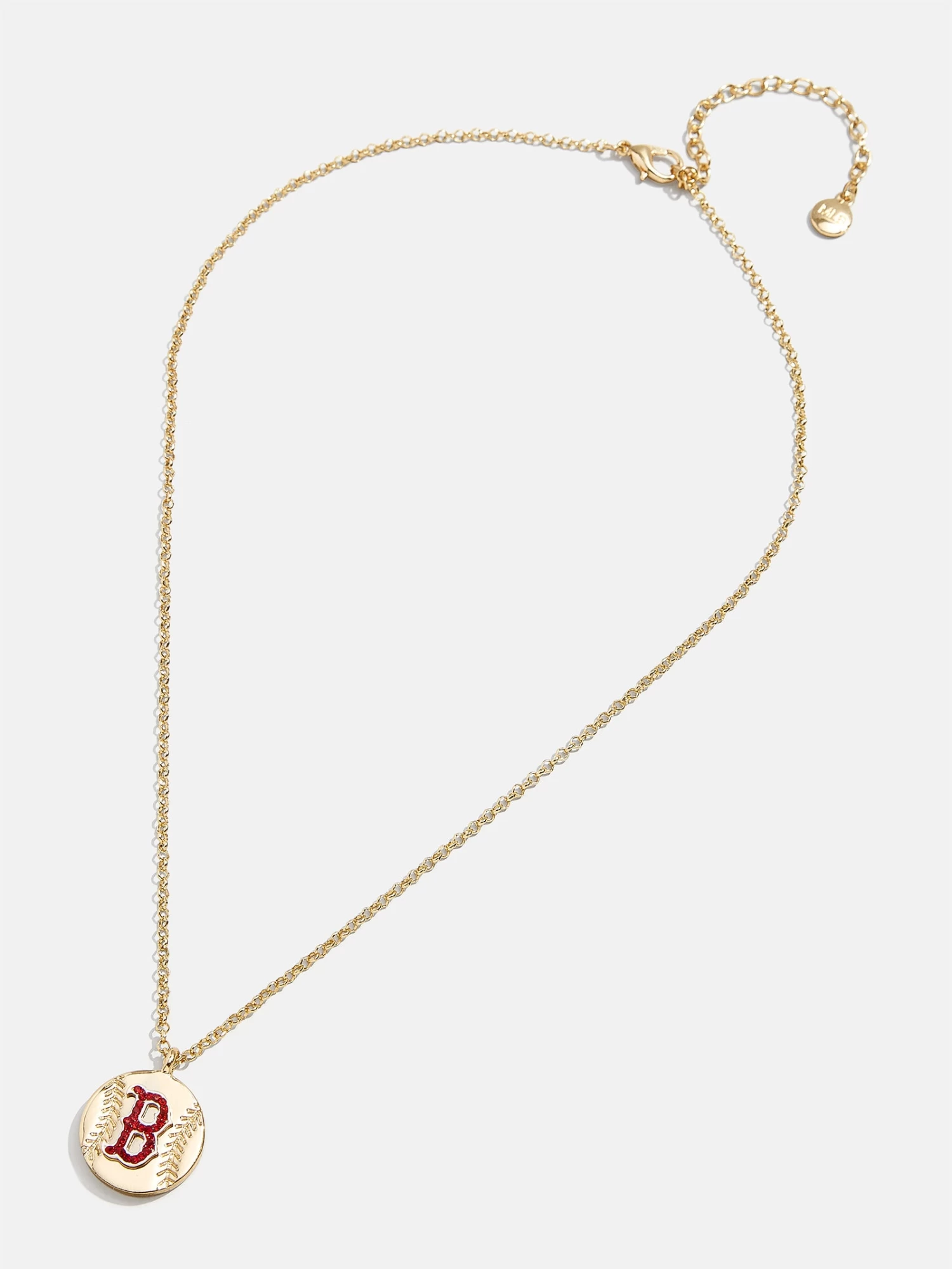 MLB Gold Baseball Charm Necklace - Boston Red Sox 5 MLB Gold Baseball Charm Necklace - Boston Red Sox - Image 3