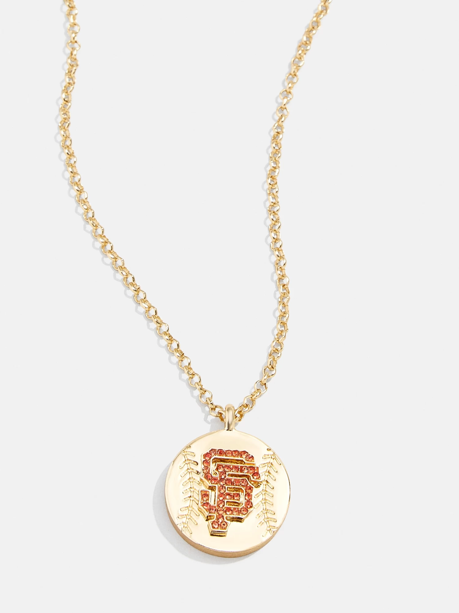 MLB Gold Baseball Charm Necklace - San Francisco Giants 3 MLB Gold Baseball Charm Necklace - San Francisco Giants