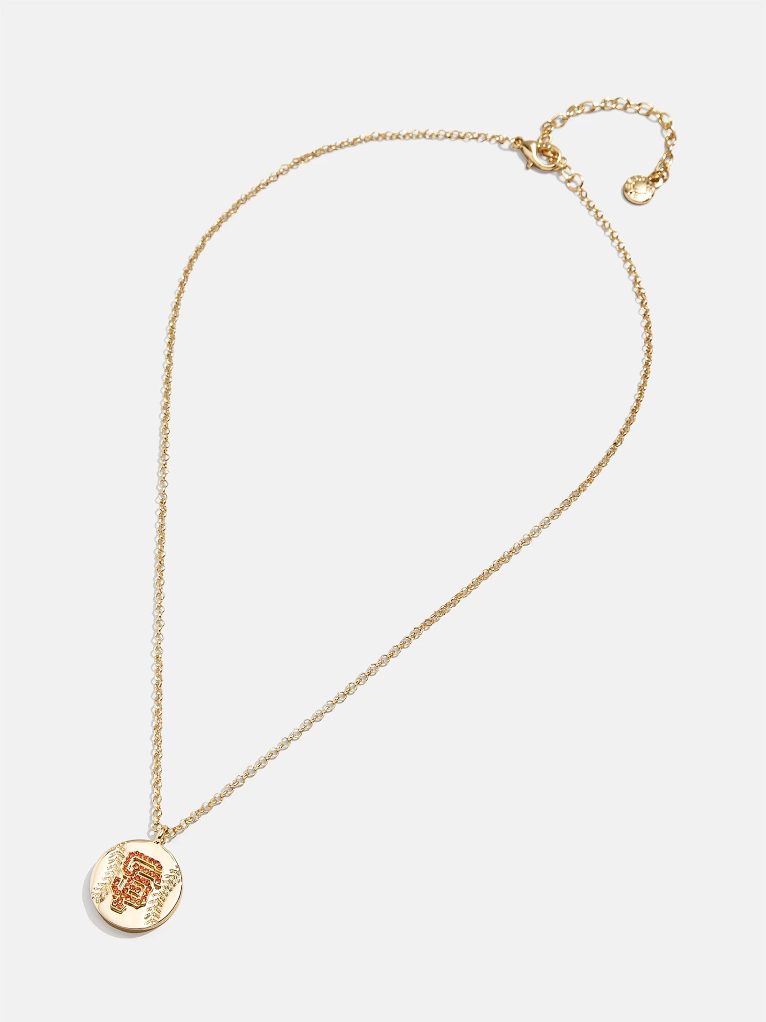 MLB Gold Baseball Charm Necklace - San Francisco Giants 5 MLB Gold Baseball Charm Necklace - San Francisco Giants - Image 3