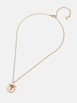 MLB Gold Baseball Charm Necklace - Philadelphia Phillies -Baublebar 104485 G 02