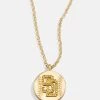 MLB Gold Baseball Charm Necklace - San Diego Padres