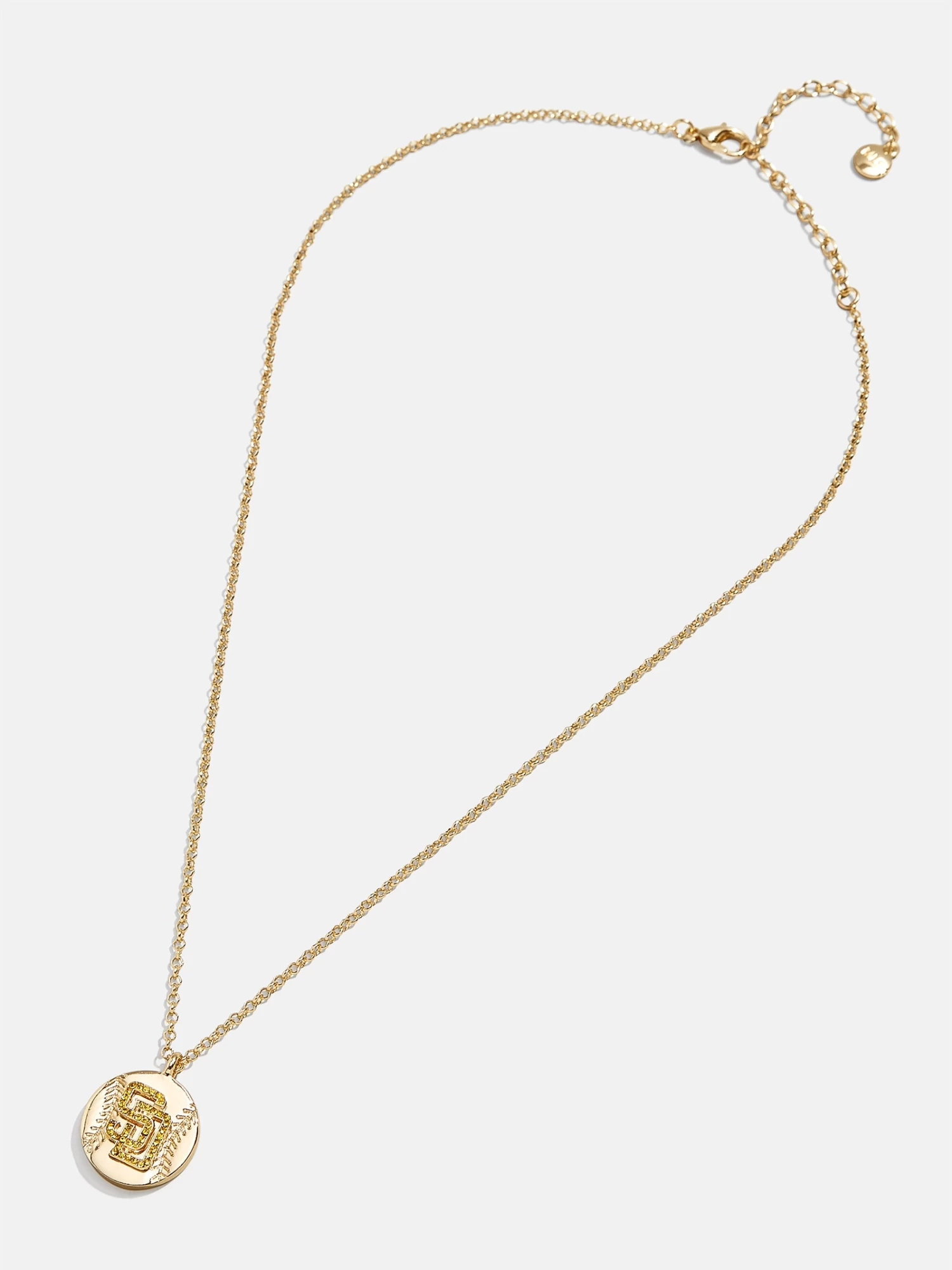 MLB Gold Baseball Charm Necklace - San Diego Padres 5 MLB Gold Baseball Charm Necklace - San Diego Padres - Image 3