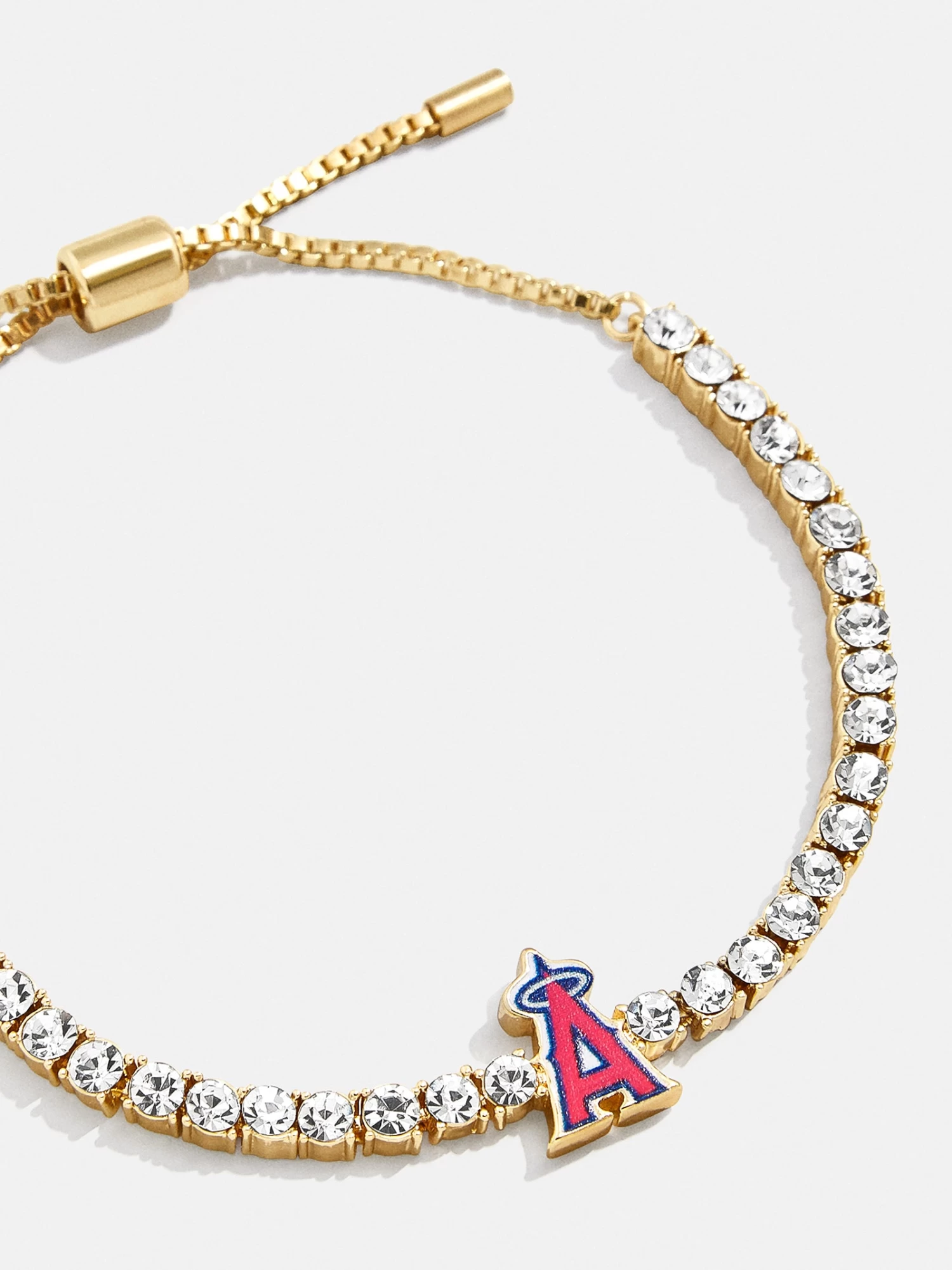 MLB Gold Tennis Bracelet - Los Angeles Angels 3 MLB Gold Tennis Bracelet - Los Angeles Angels