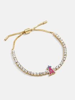 MLB Gold Tennis Bracelet - Los Angeles Angels 7 MLB Gold Tennis Bracelet - Los Angeles Angels -Baublebar 104872 G 02