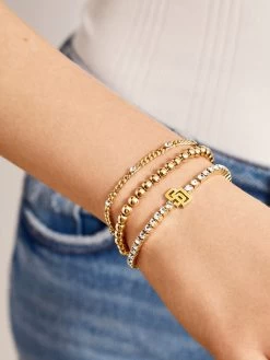 MLB Gold Tennis Bracelet - San Diego Padres -Baublebar 104884 m