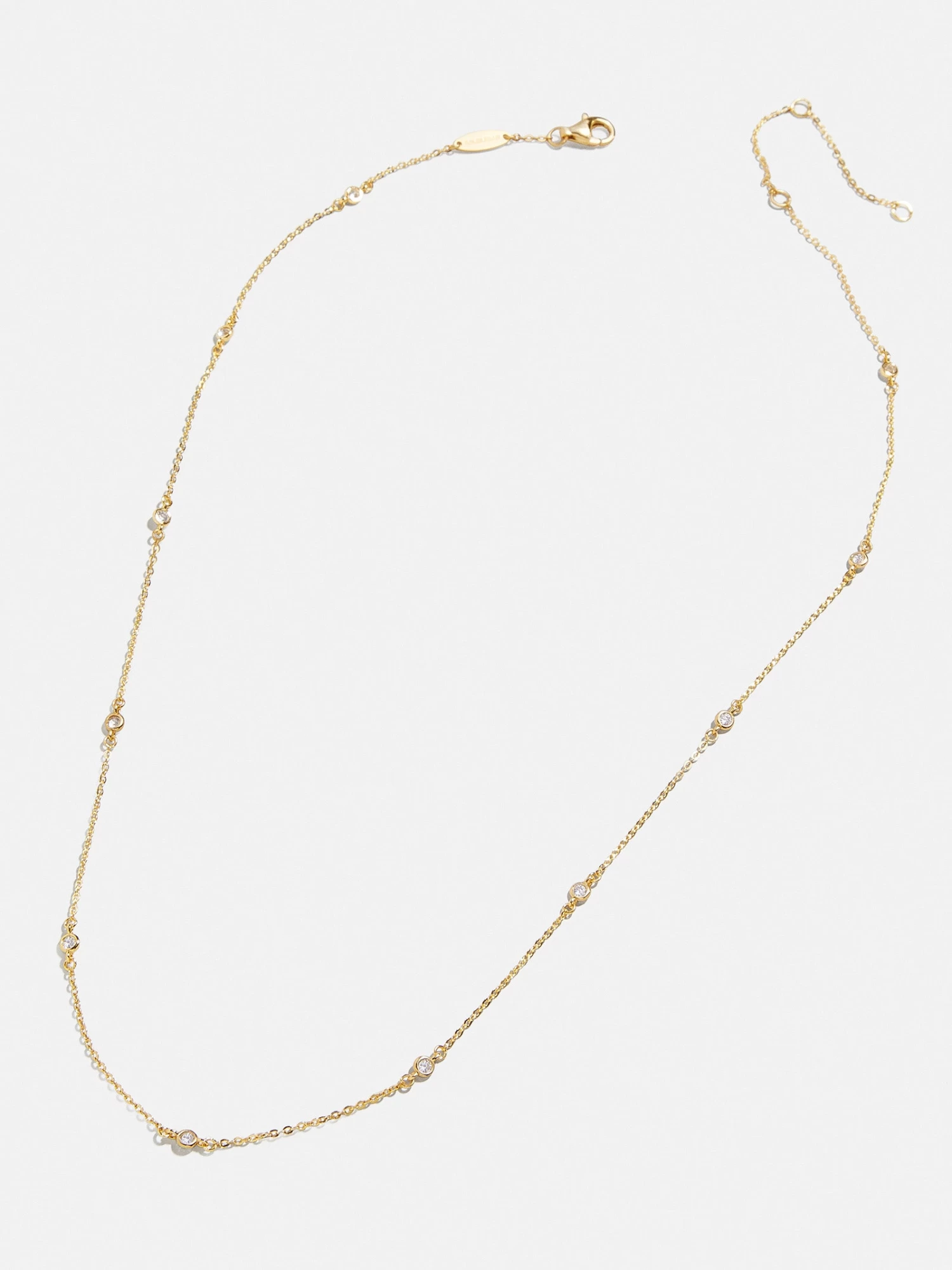Yasmine 18K Gold Necklace - Clear/Gold 5 Yasmine 18K Gold Necklace - Clear/Gold - Image 3