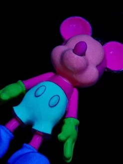 Mickey Mouse Disney Bag Charm - Glow In The Dark Multi Colorblock -Baublebar 105330 G 04