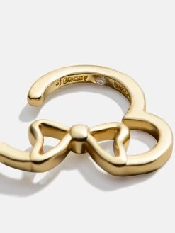 Minnie Mouse Disney Outline Earrings - Gold 7 Minnie Mouse Disney Outline Earrings - Gold -Baublebar 105346 G 02