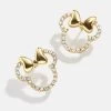Minnie Mouse Disney Pavé Outline Earrings - Gold/Pavé -Baublebar 105347 G 01