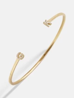 18K Gold Double Initial Custom Cuff Bracelet -Baublebar 105351 G 01