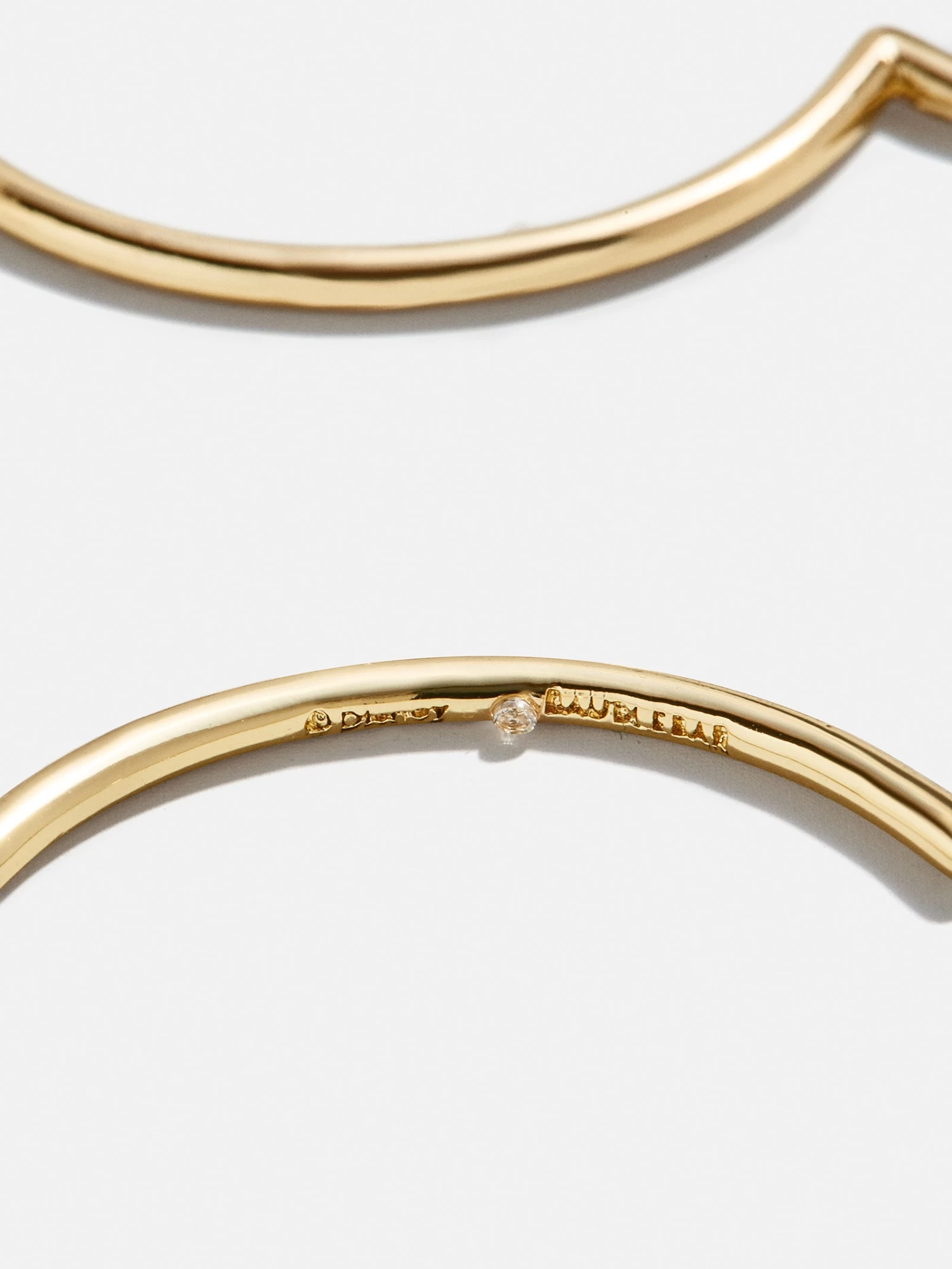 Mickey Mouse Disney Outline Hoop Earrings - Gold 5 Mickey Mouse Disney Outline Hoop Earrings - Gold - Image 3