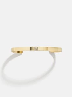 Initial Cuff Bracelet - Pavé Letter -Baublebar 105668 G H