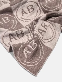 All Smiles Custom Blanket - Tan/Brown 11 All Smiles Custom Blanket - Tan/Brown -Baublebar 106210 G 03