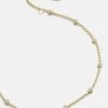 Yasmine 18K Gold Anklet - Clear/Gold -Baublebar 106218 G 01
